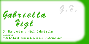 gabriella higl business card
